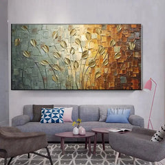 Abstract Leaves Canvas Print Poster for Home Decor