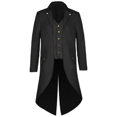 Westmall Mens Medieval Gothic TailCoat Steampunk Coat Renaissance Vampire Cosplay Costume Halloween BL-2XL