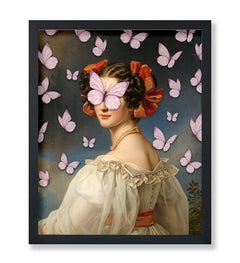 Poster Master Portrait of Auguste Strobl Painting Poster - Butterfly Print - Altered Art - Pop Art - Portrait Art - Gift for Him & Her - Chic Decor for Bedroom or Living Room 24x32 Unframed Wall Art