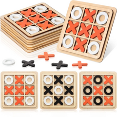Mini Wooden Tic Tac Toe Game for Kids - Educational Puzzle