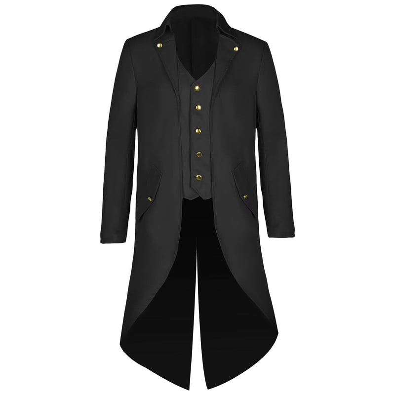 Westmall Mens Medieval Gothic TailCoat Steampunk Coat Renaissance Vampire Cosplay Costume Halloween BL-2XL