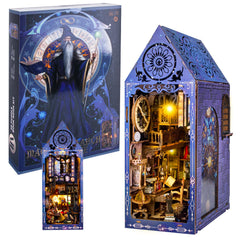 Book Nook Kits for Adults Miniature House Dollhouse Kit for Teens DIY Crafts for Adults Bookshelf Decor Magic House with LED Light Gifts for Family and Friends