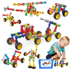 KUTOI Stem Toys - 167 Pcs Building Blocks Set with Wheels stem Building Toys - Ideal Stem Toys for 5 Year Old - Educational and Creative Building Games for Boys and Girls