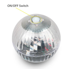 Outdoor Solar LED Floating Light Garden Pond Pool Lamp Rotating RGB Color Change