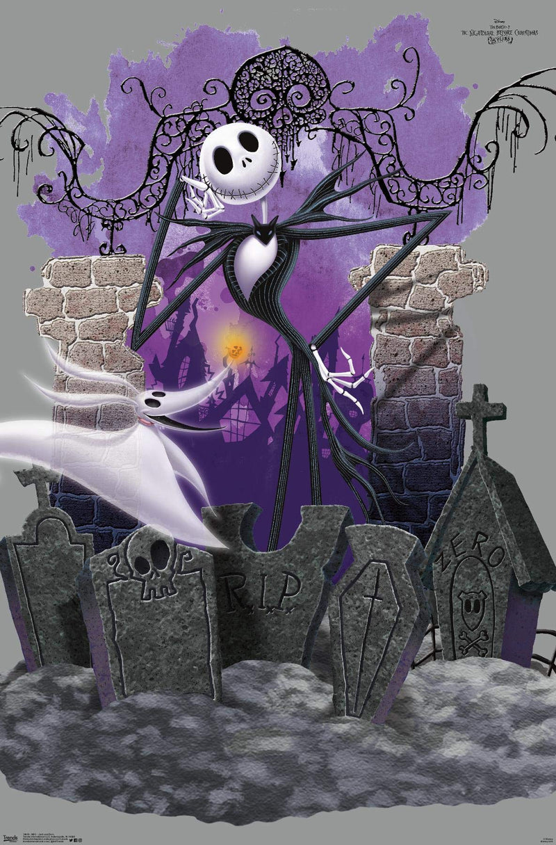 Trends International Disney Tim Burtons The Nightmare Before Christmas-Jack and Zero Wall Poster 22.375