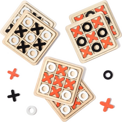 Mini Wooden Tic Tac Toe Game for Kids - Educational Puzzle