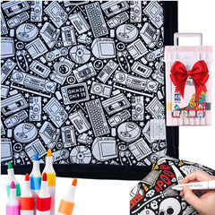 DIY Coloring Blanket With Markers