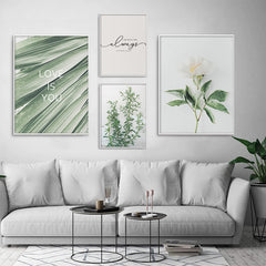 Modern Art Abstract Plant Watercolor Poster Print