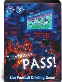QUEKA KANBAI Touchdown Pass! Live Football Drinking Cards Game for Family Game Night Party Game Night Football Funs Easy Games for Adult Game Nights