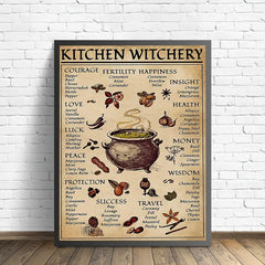 Kitchen Witchery Poster, Wall Art Print A4 A3 A2