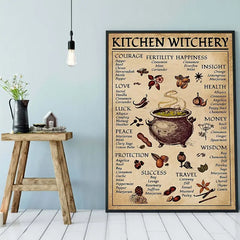 Kitchen Witchery Poster, Wall Art Print A4 A3 A2