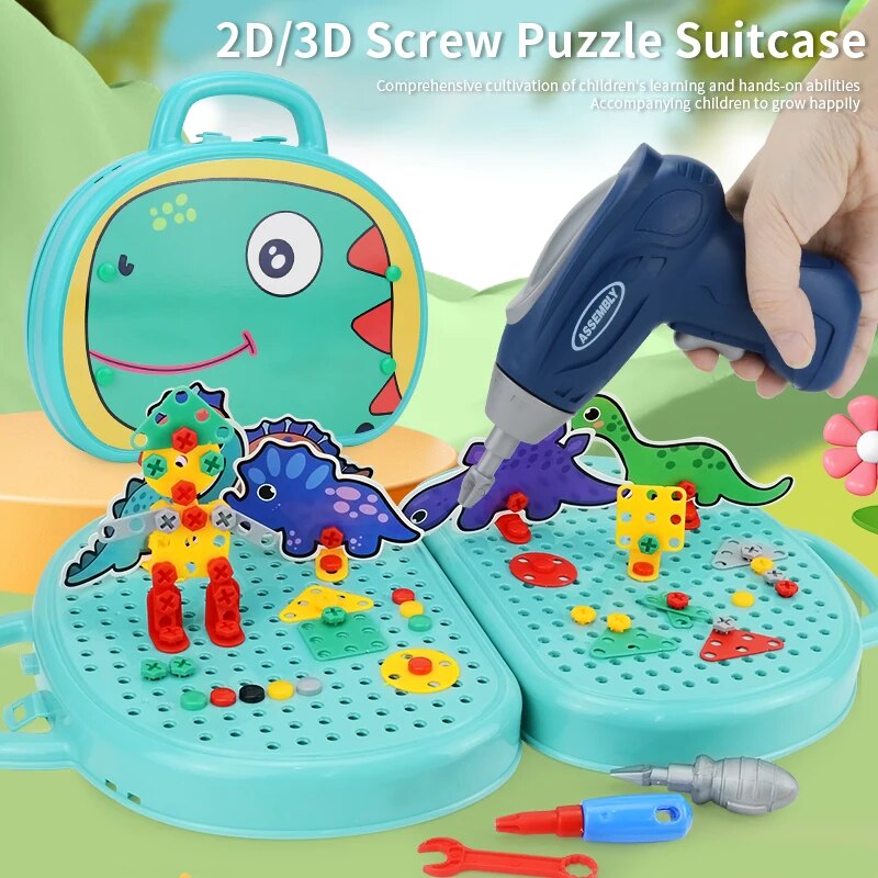 203-Piece STEM Building Block Drill Set for Kids