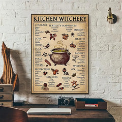 Kitchen Witchery Poster, Wall Art Print A4 A3 A2